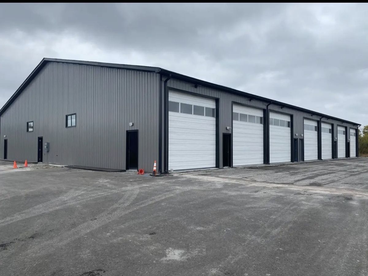 Completed storage condo building at Triple Crown Storage Condos in Elsmere, Kentucky